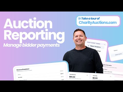 Checkout and reporting demo for charity auction software