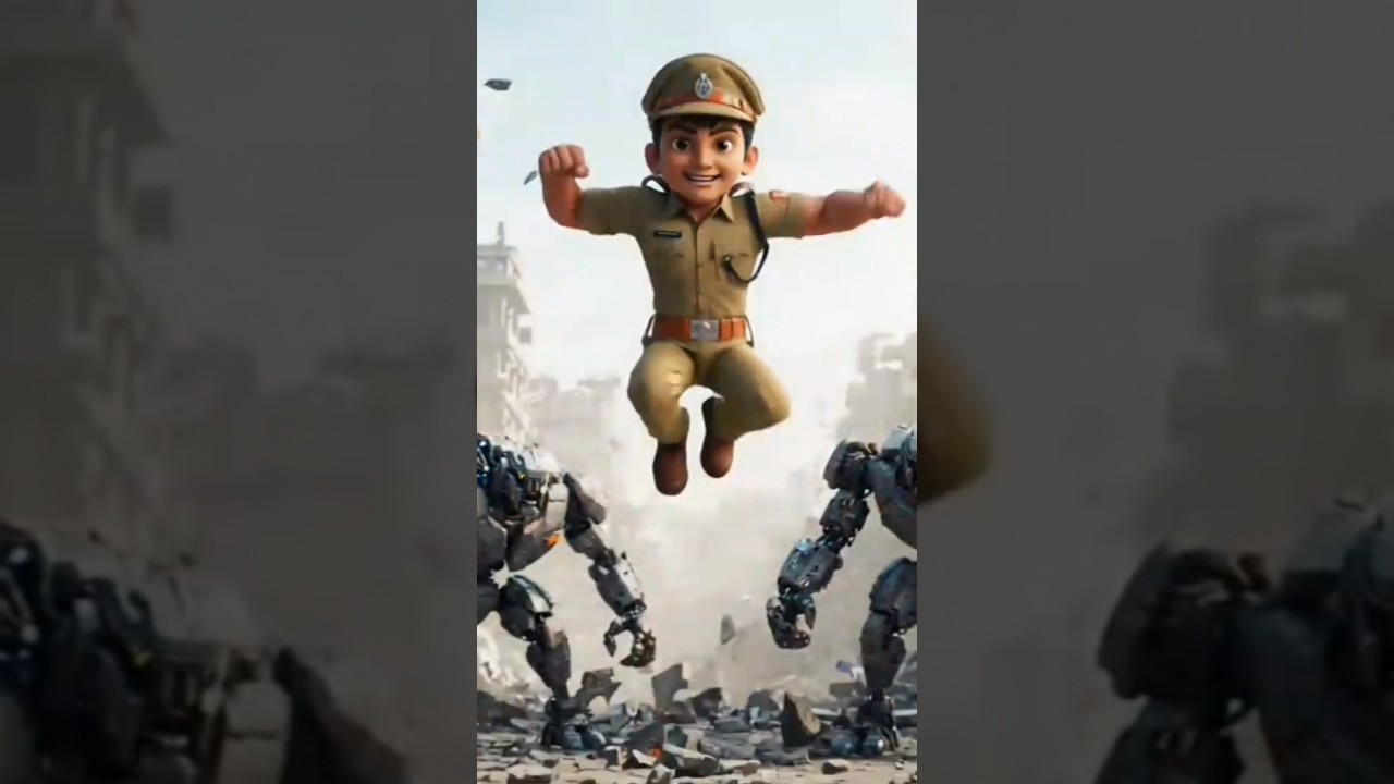 Little Singham vs Robot Army]  Hindi Cartoon #shorts #viral #treding