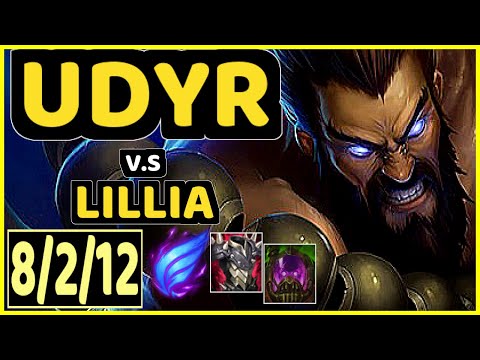 UDYR vs LILLIA - 8/2/12 KDA JUNGLE GAMEPLAY - NA Ranked DIAMOND