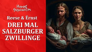 Drei Paare Zwillinge in Salzburg - Eine Geschichte mit Reese & Ërnst - Hebamme in Aktion, Exulanten begrüßen Neugeborene.
