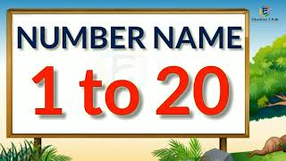 Number Names 1 to 20, number names with spellings