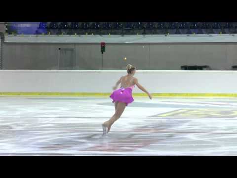 2015 ISU Jr. Grand Prix - Linz Ladies Short Program Lutricia BOCK GER