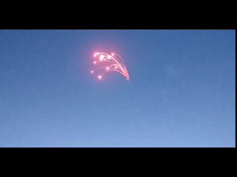 3-4604R  3" red glitter to waterfall