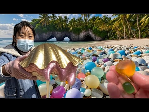 While digging for crystal balls, I discovered a giant golden pearl oyster.