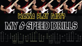 5 SPEED DRILLS - Speed Burst Guitar Lesson with Tabs