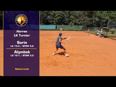 Amateur Tennis LK Tournament | Nebenrunde | Alymbek vs. Sorin | LK 19.1 vs 15.0 (NTRP 3.5)
