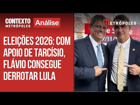Eleições 2026: Sem ajuda de Tarcísio, Flávio Bolsonaro pode perder as eleições, analisa especialista