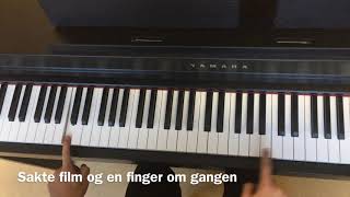 &#39;Spis din syvende sans&#39; i C, piano første del av  intro .