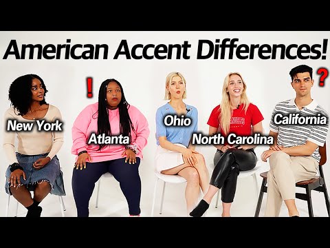 Americans were Shocked by 5 Different States' Accents! (California,Atlanta,NY,North Carolina,Ohio)