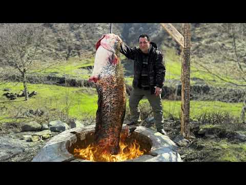 I Caught A Huge Fish and Cooked It in a Big Tandoor! Fish Day in the Village