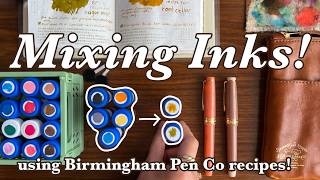 🎨 Mixing inks with Birmingham Pen Co Atomink Element inks | ink swap with @MyDandelionDiaries 💞