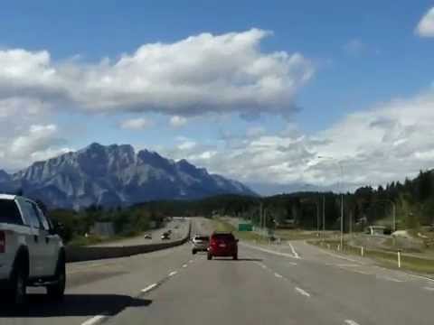 Canmore to Banff Alberta Canada Drivelapse: TakeMyTrip.com Time Lapse Drive