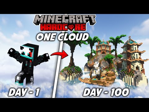 I Survived 100 Days on One Cloud in Minecraft Hardcore!(Hindi)|| Deadzilla gamer