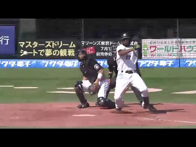 【5回裏】マリーンズ・ナバーロ センターへのタイムリーで追加点奪う!! 2016/4/30 M-F