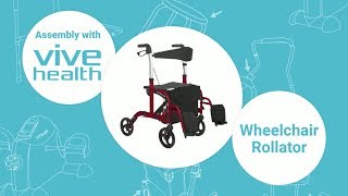 How To Assemble A Rollator Wheelchair (2 in 1)