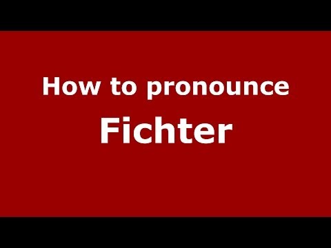 How to pronounce Fichter (US) - PronounceNames.com