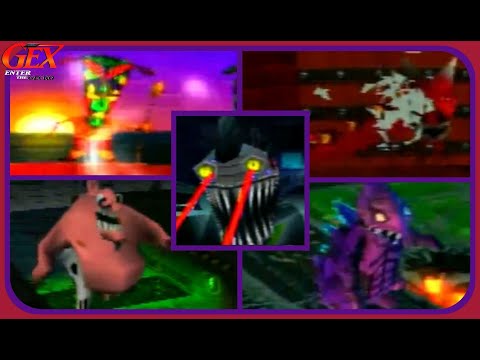 Gex 2: Enter the Gecko - All Boss Encounters - No Damage!!