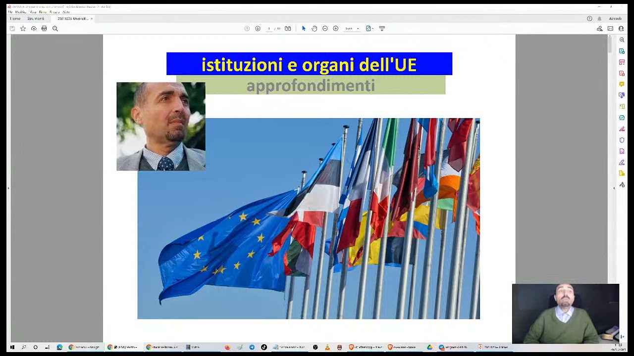 Istituzioni e organi dell'UNIONE EUROPEA - lezione aperta (26/12/2021)