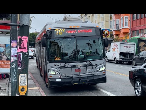 (FULL ROUTE) SF MUNI #6678 on 78X Arena Express - Outbound to Chase Center