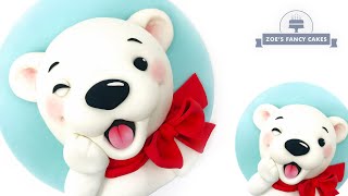 Polar Bear Christmas cake fondant xmas cakes tutorials