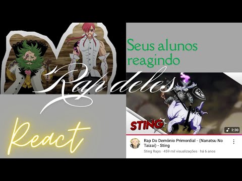 Meliodas e zeldris do passado reagindo ao rap do demónio primordial/@StingRaps/