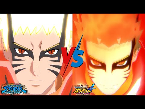 Naruto Baryon Mode Comparison - Naruto Ultimate Ninja Storm 4 MOD Vs Naruto Ninja Storm Connections