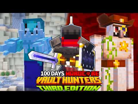 I Survived 100 Days In VAULT HUNTERS In Hardcore Minecraft