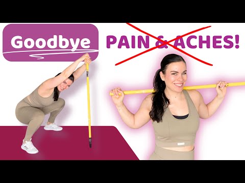 10 MIN STANDING Full Body STICK MOBILITY Workout | Easy Pain Relief & Flexibility