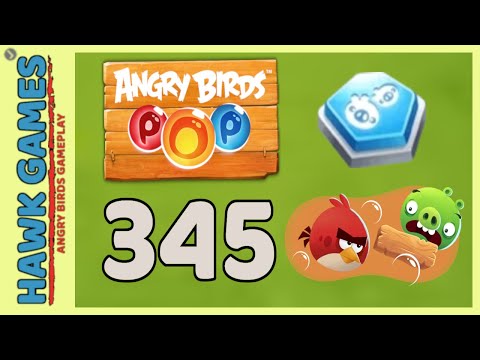 Angry Birds Stella POP Bubble Shooter Level 345 - Walkthrough, No Boosters