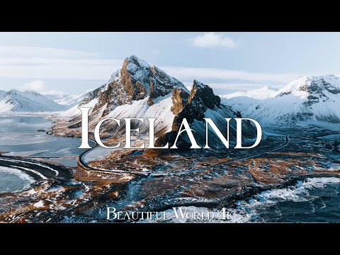 Iceland 4K Winter Relaxation Film - Peaceful Piano Music -Winterl Nature