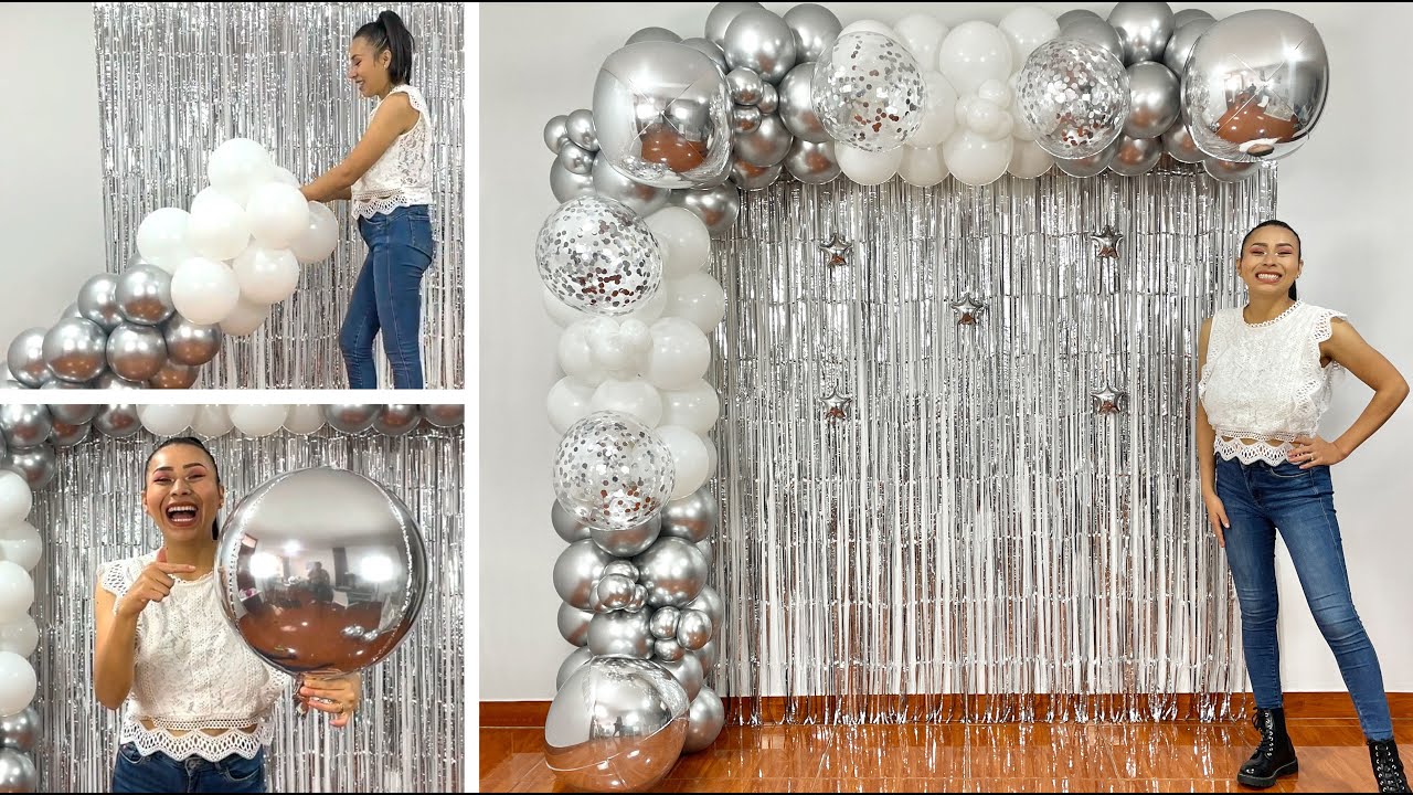 Como hacer un Arco de Globos – Decoración para Cumpleaños 🎉 Balloon Garland 🎉