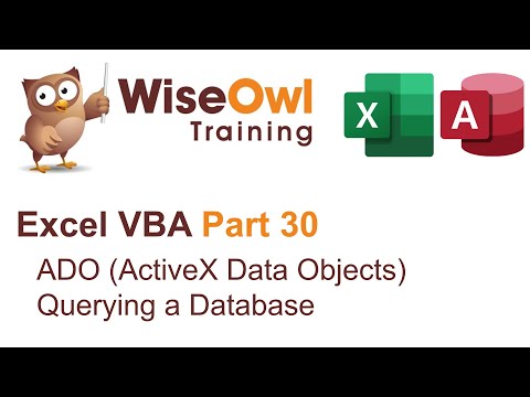 Excel VBA Introduction Part 30 - ADO (ActiveX Data Objects) Querying a Database