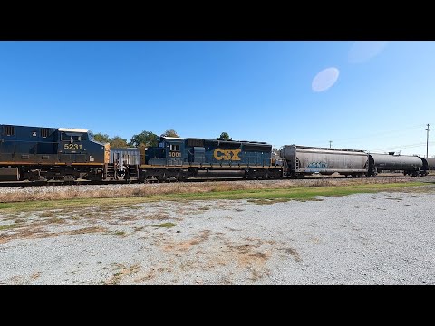 Ex-L&N SD40-3 on Long CSX Q514 in Athens