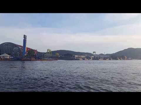 Travessia de Balsa Guarujá x Santos - SP- Por do Sol