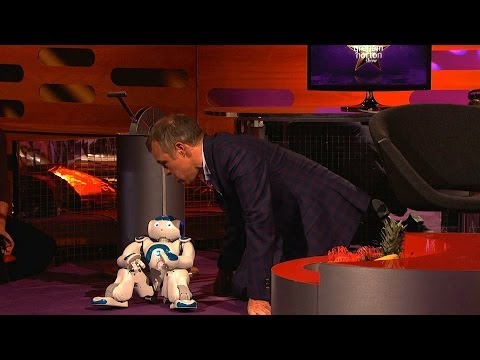 Graham plays with a toy robot - The Graham Norton Show: Episode 15 - BBC