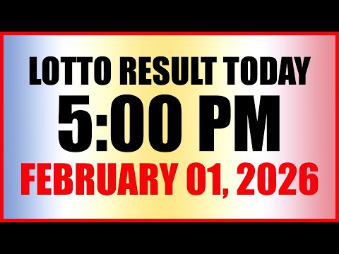 Lotto Result Today 5pm Draw February 1, 2026 Swertres EZ2 PCSO