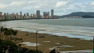 Santos ao vivo em 4k - Praia do Gonzaga e canal 2  clima Santos - #baixadasantista #climaSantos live webcam
