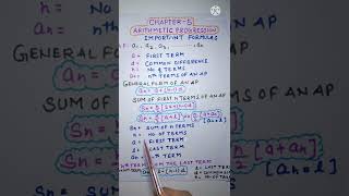 Some important formulas of Class 10 Ch 5 Arithmetic Progression #shorts #introduction #Formulas