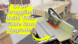 Struggling with Large Cuts? Build This Table Saw Jig for Safer, Easier Work!