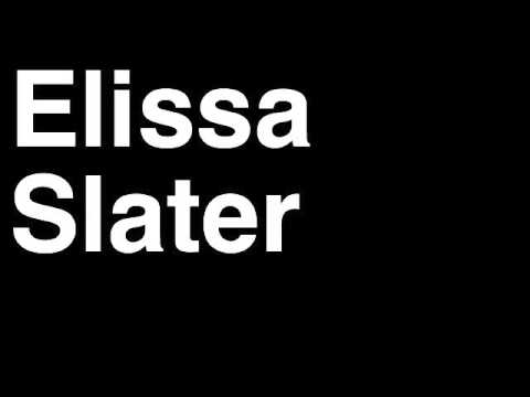 How to Pronounce Elissa Slater Big Brother 15 Cast Member HOH Head of Household MVP Veto