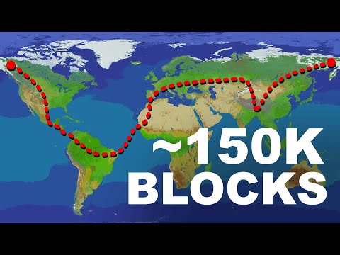 Attempting to Cross the 1:500 Minecraft Earth Map