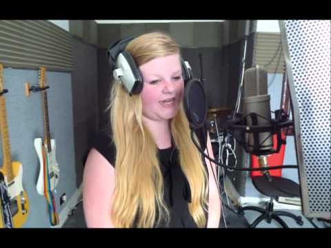 kailey singing at Edinburgh recording studio for her 14th birthday love u xoxox