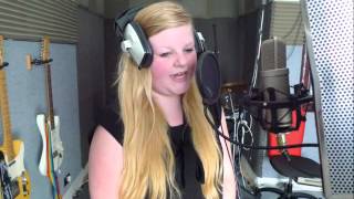 kailey singing at Edinburgh recording studio for her 14th birthday love u xoxox