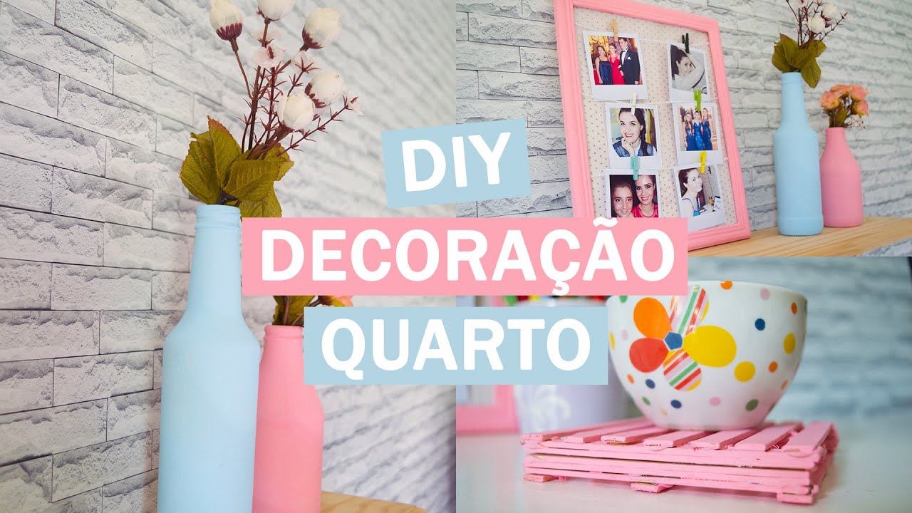 DIY - Ideias FÁCEIS e BARATAS de decoração para o quarto