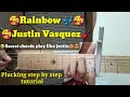 Rainbow - Step by step Guitar tutorial Like Justine vasquez Acoustic guitar Tagalog lesson For Cover