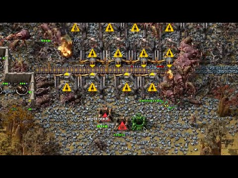 Factorio marathon deathworld: bots "speedrun"