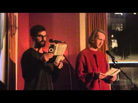 Camarade poetry at Interrobang bookfair - Simon Pomery & Cali Dux