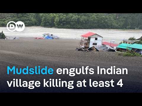 At least four people dead and dozens missing after mudslide in India's Uttarakhand state | DW News