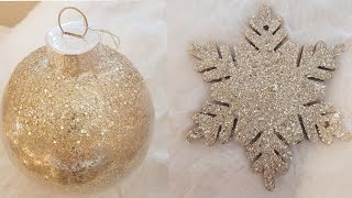 GLAMMED OUT CHRISTMAS | BLING AND SPARKLE DIY | HIGH -END ORNAMENTS | PROJECT ONE AND TWO | SPARKLE