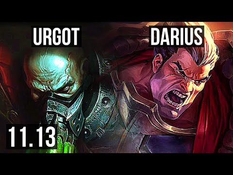 URGOT vs DARIUS (TOP) | 9 solo kills, 2200+ games, 1.7M mastery, Legendary | EUW Master | v11.13